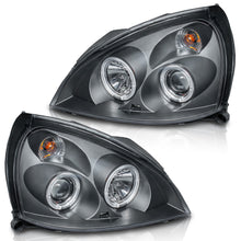 Cargar imagen en el visor de la galería, Faros Clio Platina 03-08 c/lupa y ojo de angel