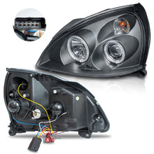 Cargar imagen en el visor de la galería, Faros Clio Platina 03-08 c/lupa y ojo de angel