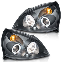 Cargar imagen en el visor de la galería, Faros Clio Platina 03-08 c/lupa y ojo de angel