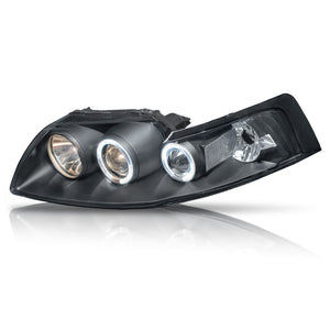 Faros Mustang 99-02 c/lupa y ojo de angel erformance