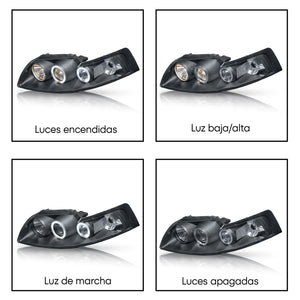 Faros Mustang 99-02 c/lupa y ojo de angel erformance