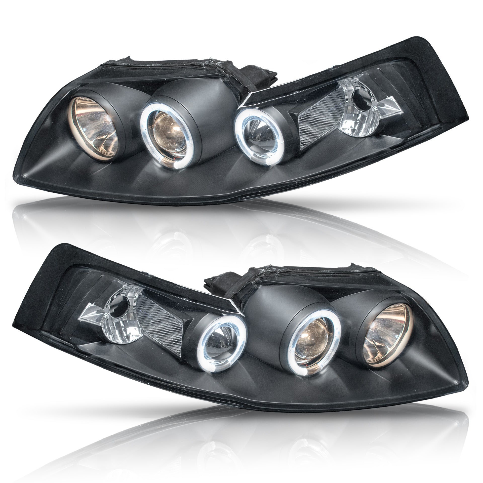 Faros Mustang 99-02 c/lupa y ojo de angel erformance