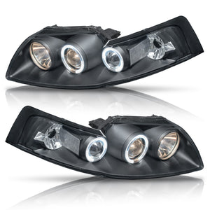 Faros Mustang 99-02 c/lupa y ojo de angel erformance