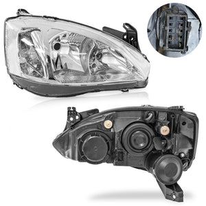 Faro Corsa Tornado 03-08 liso cromo der.