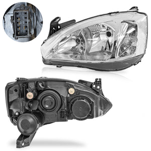Faro Corsa Tornado 03-08 liso cromo izq.