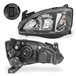 Faro Corsa Tornado 03-08 liso Negro izq.