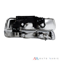 Load image into Gallery viewer, Faros Silverado Cheyenne 99-02 Suburban 00-06 cromo