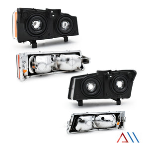 Faros Silverado Cheyenne 03-06 cromo