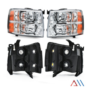 Faros Cheyenne Silverado 07-13 cromo.