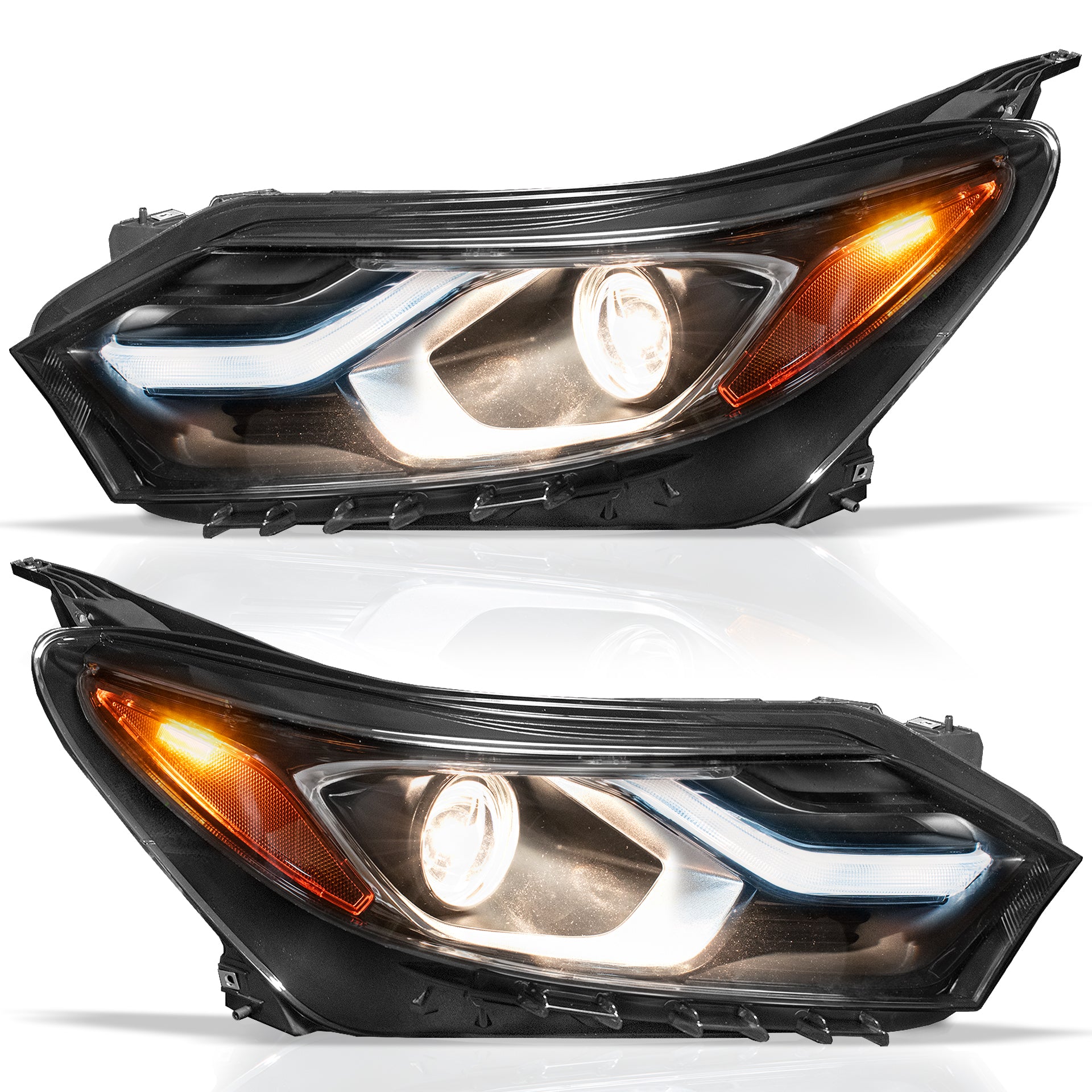Faros Equinox 18-21 c/lupa luz de dia c/focos