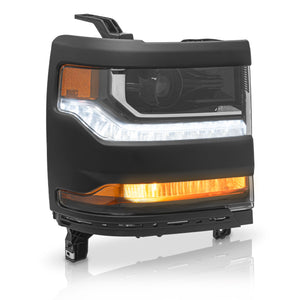 Faro Silverado cheyenne 16-18 p/xenon bisel negro der.