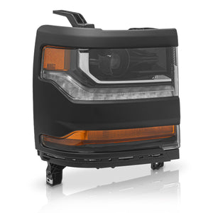 Faro Silverado cheyenne 16-18 p/xenon bisel negro der.