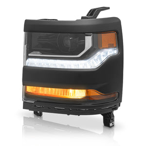 Faro Silverado cheyenne 16-18 p/xenon bisel negro izq.