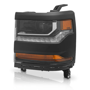 Faro Silverado cheyenne 16-18 p/xenon bisel negro izq.