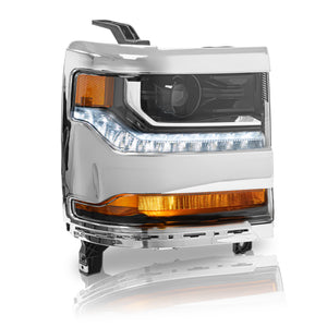 Faro Silverado cheyenne 16-18 p/xenon bisel cromo der.
