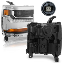 Load image into Gallery viewer, Faro Silverado cheyenne 16-18 p/xenon bisel cromo der.