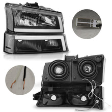 Load image into Gallery viewer, Faros Cheyenne Silverado 03-06 ngos. c/luz de dia Led