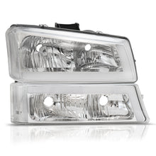 Cargar imagen en el visor de la galería, Faros Cheyenne Silverado 03-06 cromo c/luz de dia Led