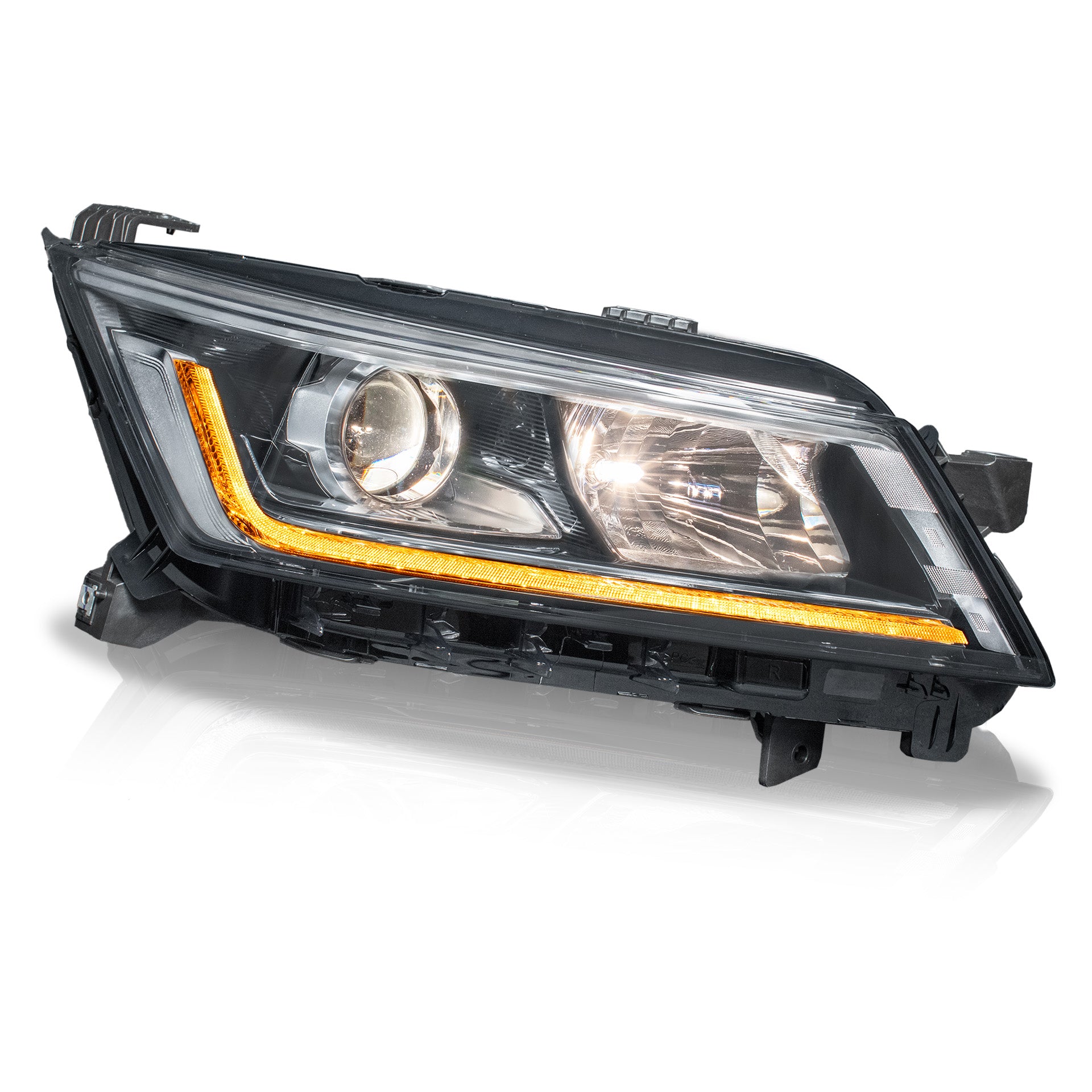 Faro Aveo 24-26 8pin c/luz de dia y foco halogeno der.