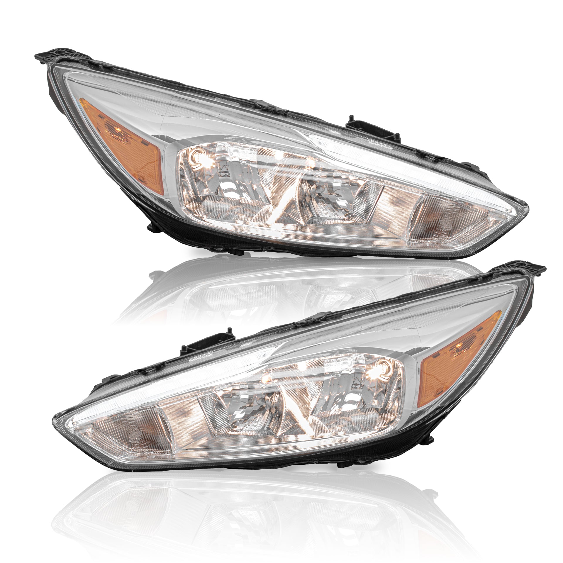 Faro Focus 15-17 c/luz de dia Led cromo izq.