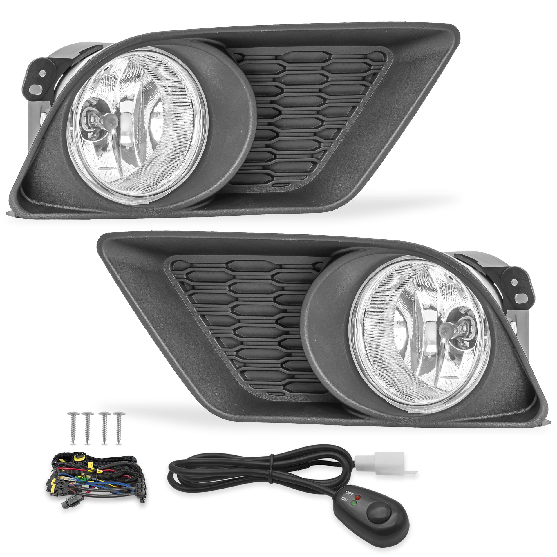 Kit faros de niebla Charger 11-14 c/arnes, switch Universal y focos H8