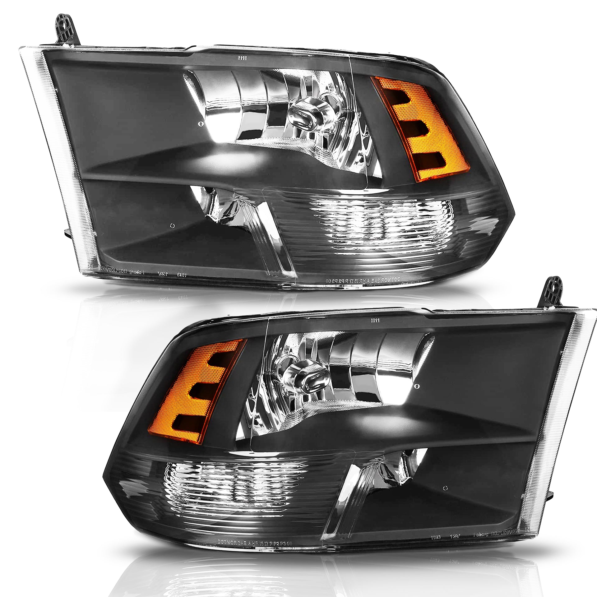 Faros Ram 09-23 para 2 focos negros performace