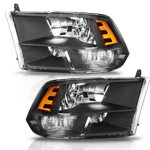 Faros Ram 09-23 para 2 focos negros performace