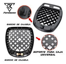 Load image into Gallery viewer, Porta casco para motocicleta de plastico y reflejante capacidad 30lts. con soporte de sujecion.