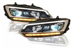 Faros Vento Polo 14-22 doble lupa, DRL direcc.es Led secuenciales,  sin focos