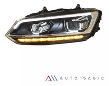 Cargar imagen en el visor de la galería, Faros Vento Polo 14-22 doble lupa, DRL direcc.es Led secuenciales,  sin focos