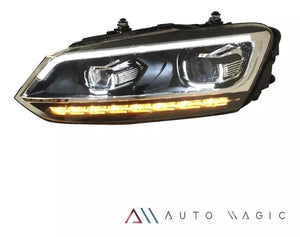 Faros Vento Polo 14-22 doble lupa, DRL direcc.es Led secuenciales,  sin focos