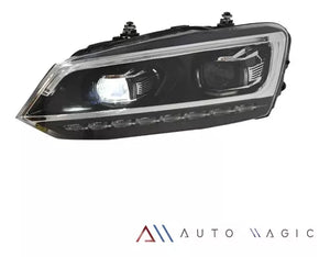 Faros Vento Polo 14-22 doble lupa, DRL direcc.es Led secuenciales,  sin focos