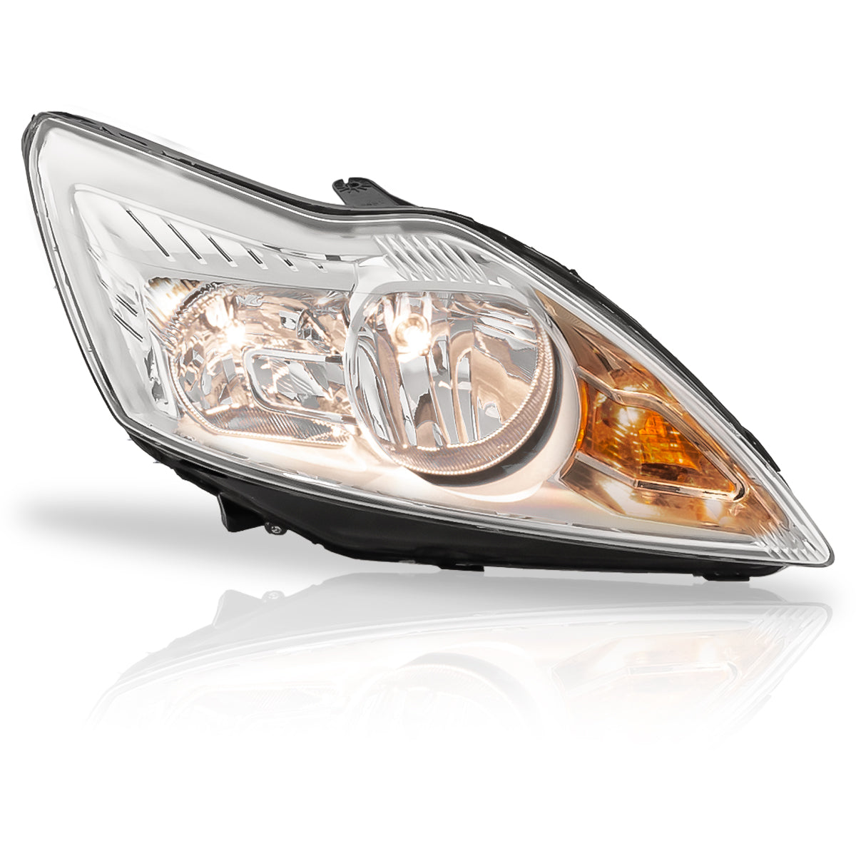 Faro Focus 09-11 cromo c/foco der.