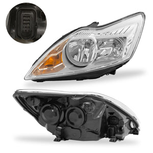 Faro Focus 09-11 cromo c/foco izq.