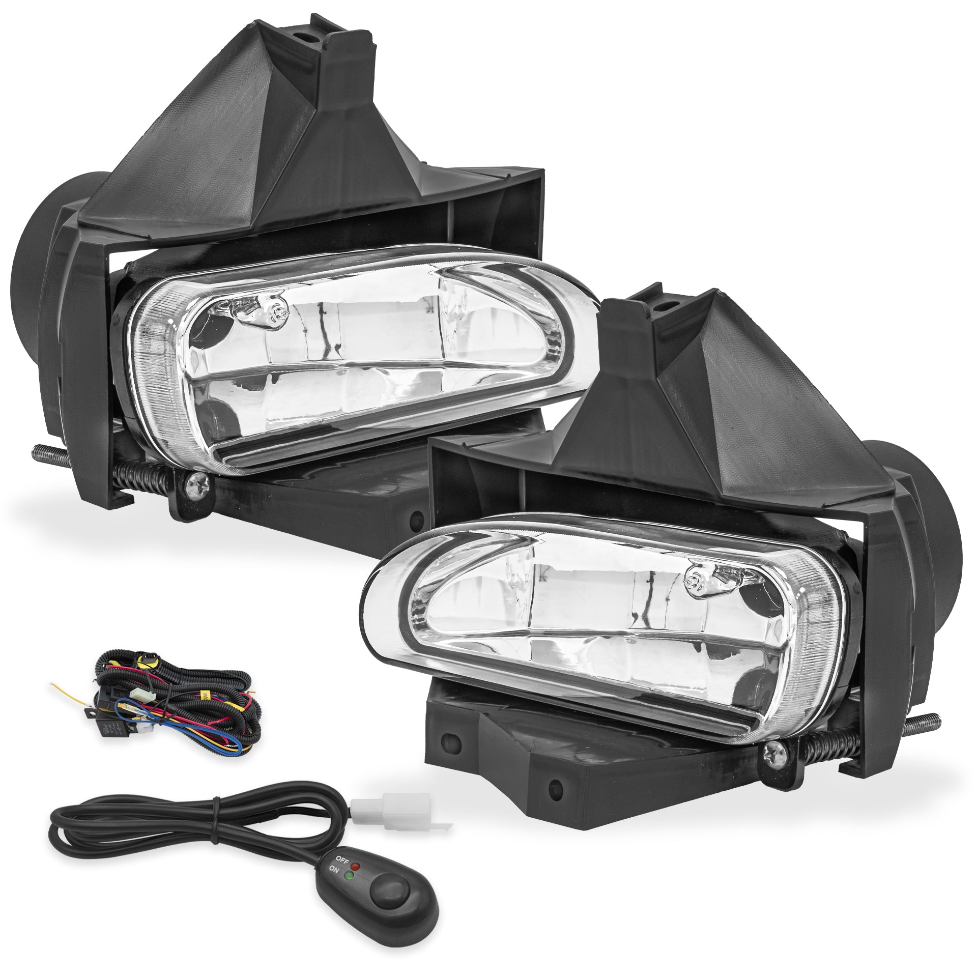 Faros de niebla Mustang 99-03 c/arnes switch univ. y focos 899