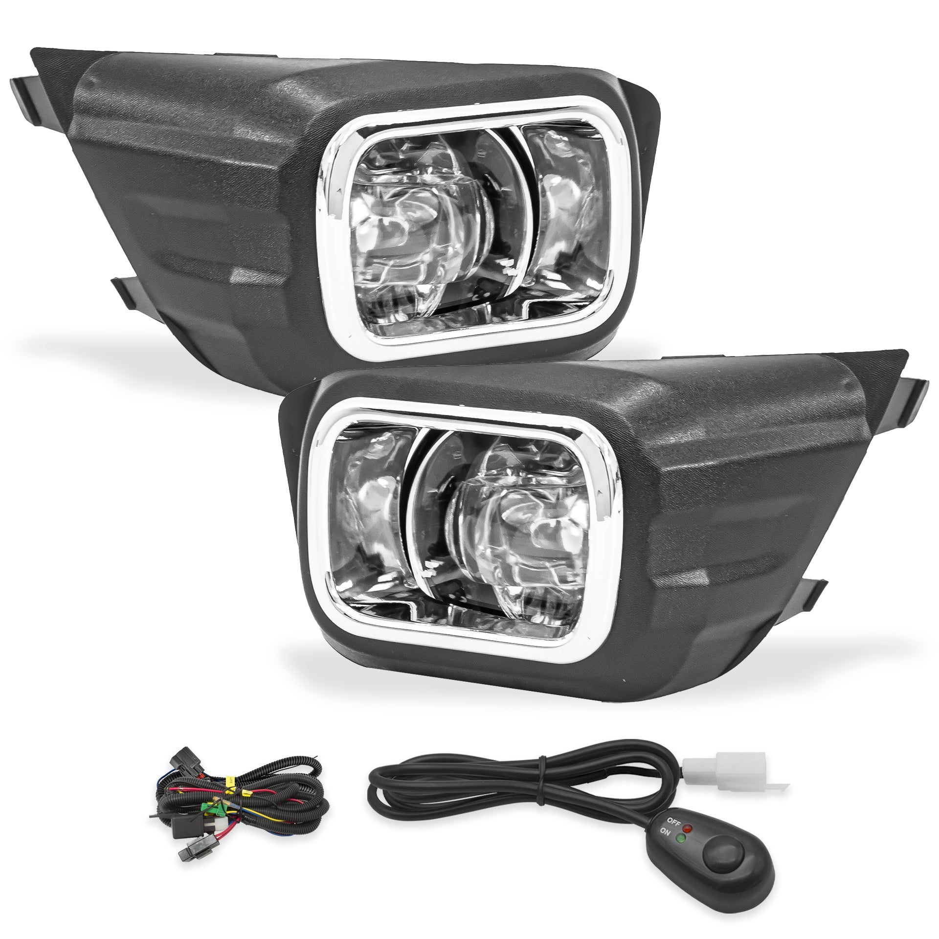 Kit Faros de niebla Ranger 21-22 c/arnes switch Universal LED