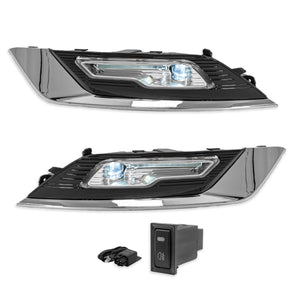 Faros de niebla Fusion 18-19 Led c/arnes switch univ. y focos
