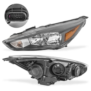 Faro Focus 15-17 c/luz de dia Led Negro izq.