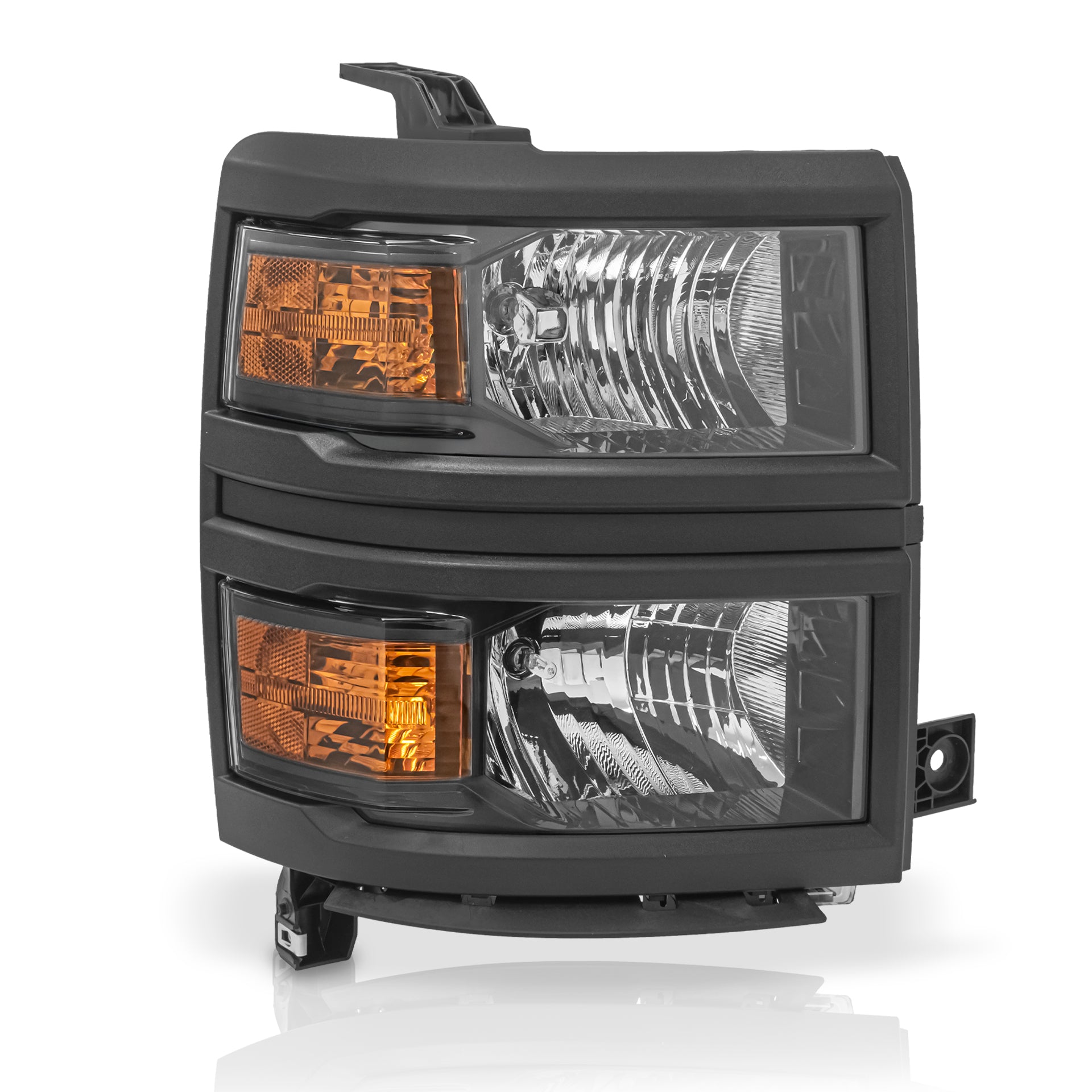 Faro Silverado cheyenne 14-15 bisel Negro c/foco der.