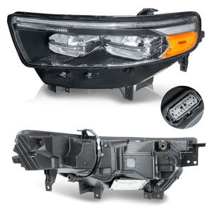 Faro Explorer 20-24 Led c/luz de dia filo cromo izq.