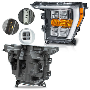 Faro F150 Lobo 21-23 Led Lariat cromo izq.