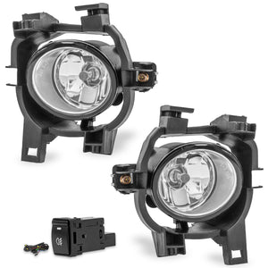 Kit Faros de niebla Np300 Frontier 17-20 con filo cromo, cables, switch oem y focos H11