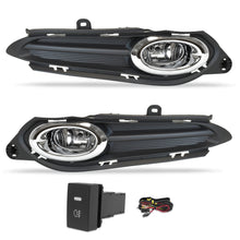 Load image into Gallery viewer, Kit faros de niebla HR-V 15-18 c/aro cromo c/arnes, switch oem y focos H8