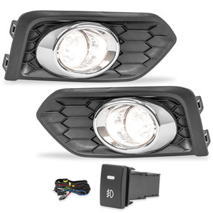 Faros de niebla City 18-20 filo cromo c/arnes switch oem y focos
