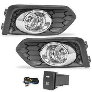 Faros de niebla City 18-20 filo cromo c/arnes switch oem y focos