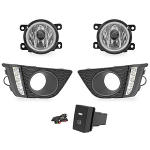 Kit faros de niebla y luz DRL Fit 15-17 KIT c/arnes, switch Universal y focos