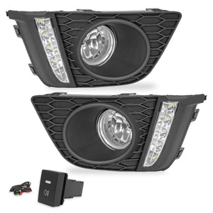Kit faros de niebla y luz DRL Fit 15-17 KIT c/arnes, switch Universal y focos