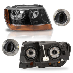 Faro Grand Cherokee 99-04  Negro c/foco der.