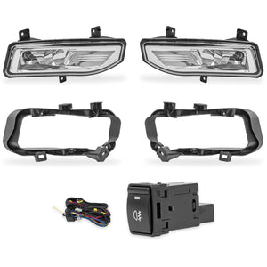 Kit faros de niebla Kicks 17-20 c/arnes, switch oem y focos H8