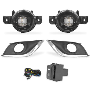 Faros de niebla Versa 15-18 c/arnes switch oem y focos  Led